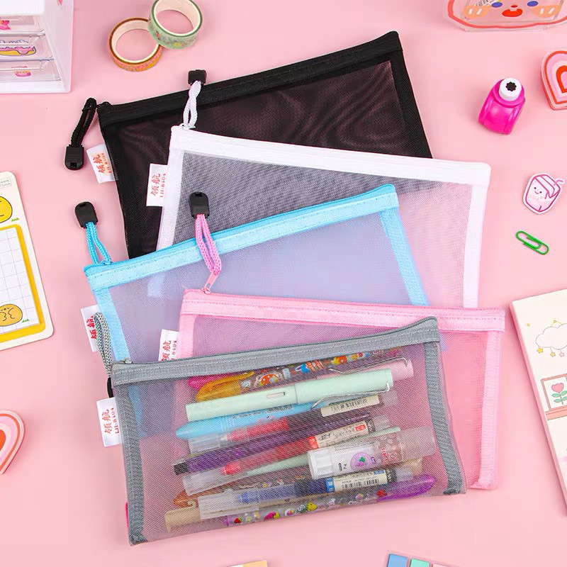 

Map Jaring Resleting Map Buku Sekolah Kotak Pensil Jaring Pouch Jaring Serbaguna