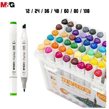 

M&G Double-tip Triangle Art Marker 24 Pcs / Spidol Warna isi 24 Pcs M&G APMV0903