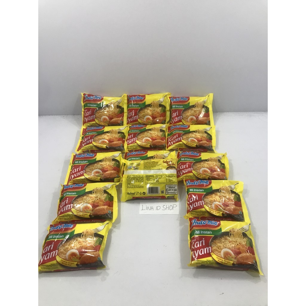

15 Bungkus - Indomie Mi Instan Rasa Kari Ayam Lengkap Dengan Bumbu Kari Kemasan 72gr