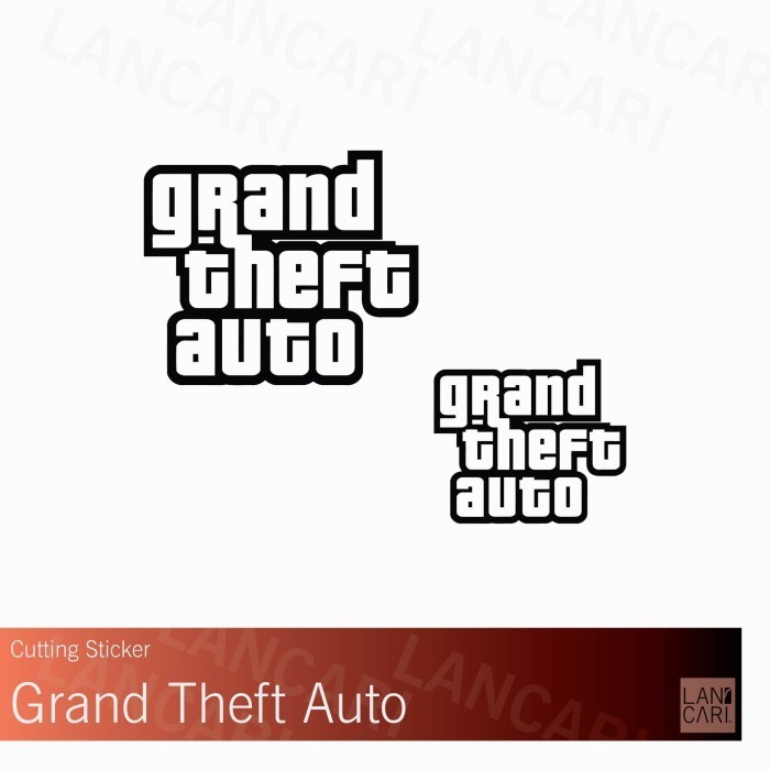 

Sticker Cutting Grand Theft Auto GTA Logo Vinyl Cut Stiker