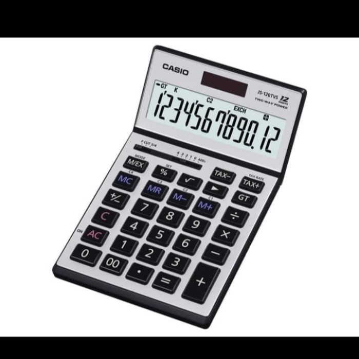 

CASIO KALKULATOR JS 120 TVS CALCULATOR - MINUS LCD