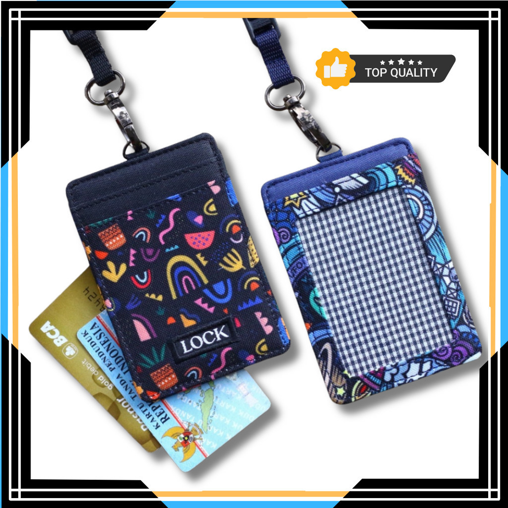 

Gantungan ID Card Kantor Kasual Anti Air Kalung Name Tag Holder Lanyard Pria Wanita GS43