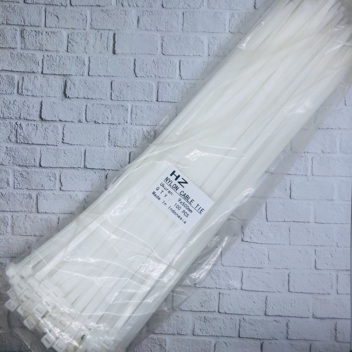

PROMO!! -HZ Cable Ties/kable tis/kabel ties 9 x 50 mm Black and hitam &putih - Putih