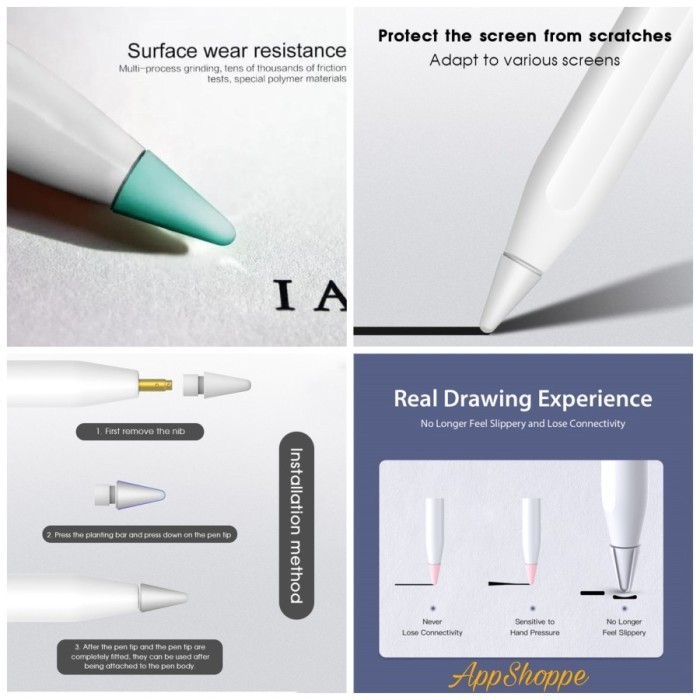 

PROMO!! - Pencil Gen 1 2 Tip Nib Protection Case Cover Writeable Support - Black