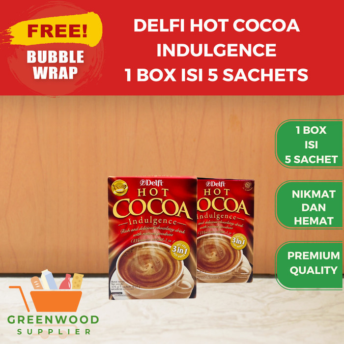 

[BOX] Delfi Hot Cocoa / Minuman Coklat Premium - 125G (5 Sachets)