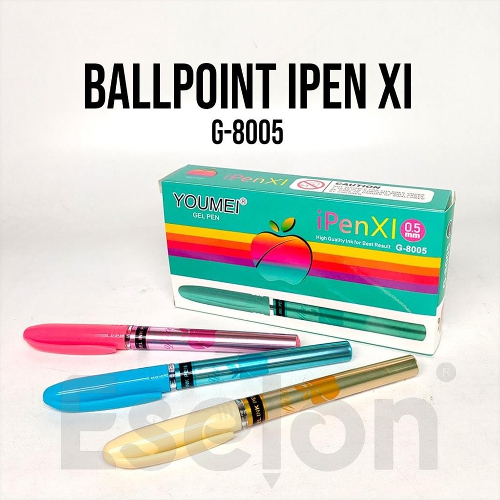 

[MaxMart] 12pcs pulpen gel / Pulpen apel gel iPenXI YouMei 8005