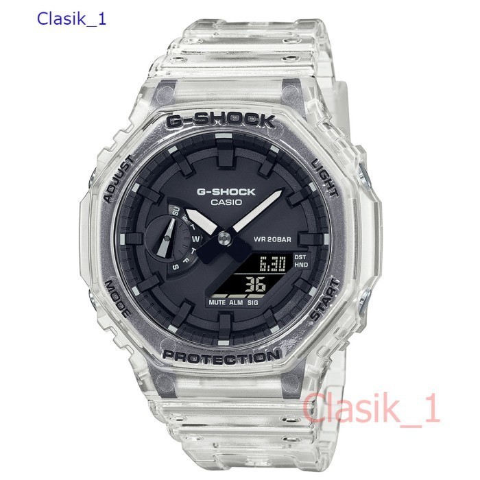 Original 100% Casio G-SHOCK GA-2100SKE-7ADR - Jam Tangan -Transparan Garansi Resmi 2 tahun