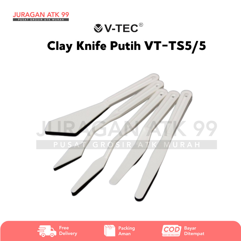

Clay Knife Putih Pisau Ukir Plastik V-Tec VT-TS5/5