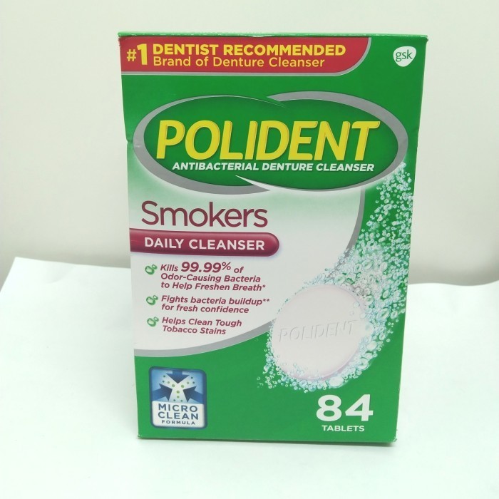 Polident Smokers Daily Cleanser 84 Tablet