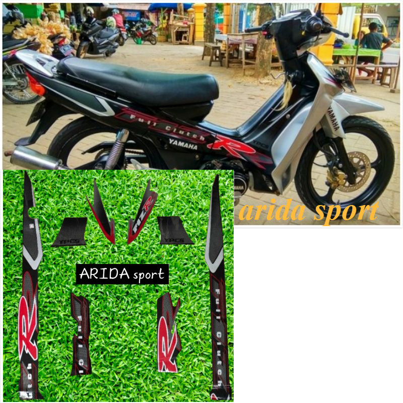 striping stiker  Yamaha f1zr fizr fiz r f1z r silver hitam tahun 2001 berkualitas spt original