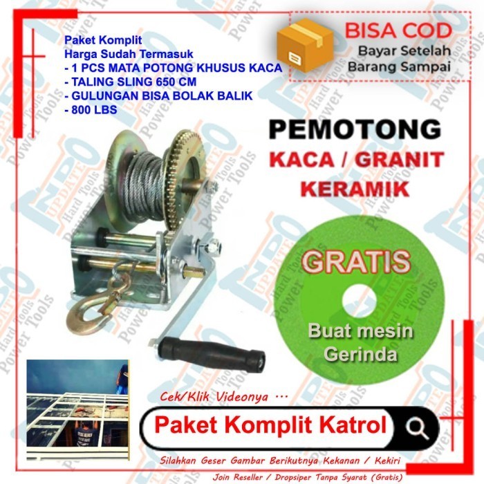 katrol 1 set Kanopi Kaca Sliding geser buka tutup canopy tempred Kerek