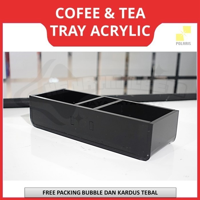 COFFEE & TEA SACHET TRAY ACRYLIC FOR HOTEL - AKRILIK TEMPAT TEH & KOPI