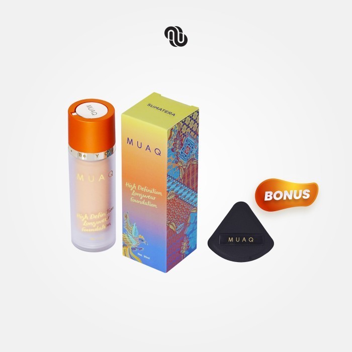 BEST SELLER MUAQ HIGH DEFINITION LONGWEAR FOUNDATION - SUMATERA - No Puff