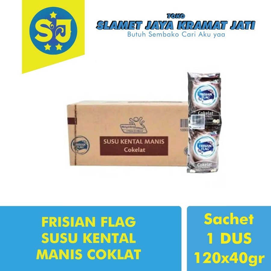

1 DUS Susu Bendera Kental Manis Frisian Flag Sachet Coklat 120x40g