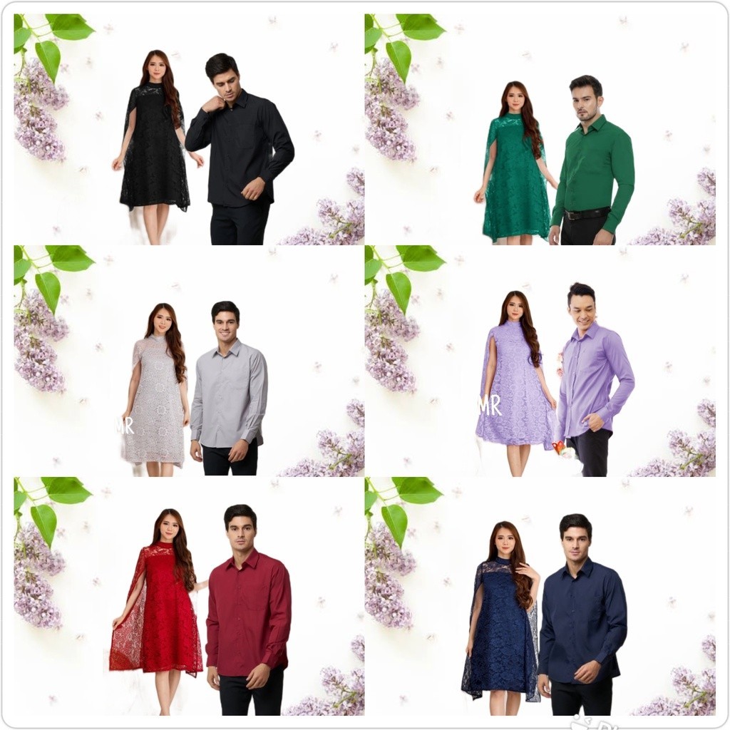 MODEL BAJU BATIK MUSLIM GAMIS WANITA KOKO PRIA TERBARU 2024 SIMPLE ELEGAN KONDANGAN BRIDESMAID COUPL