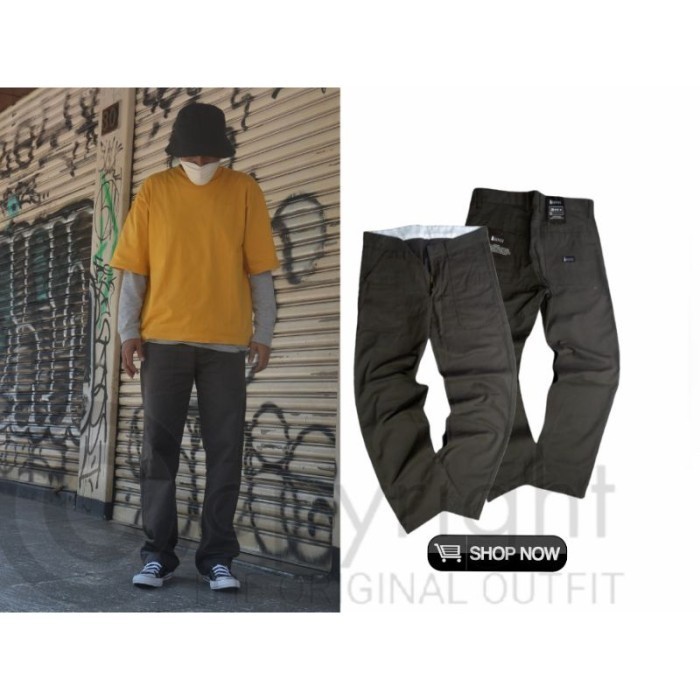 Knocked Celana Fatique abu charcoal Fatigue pant