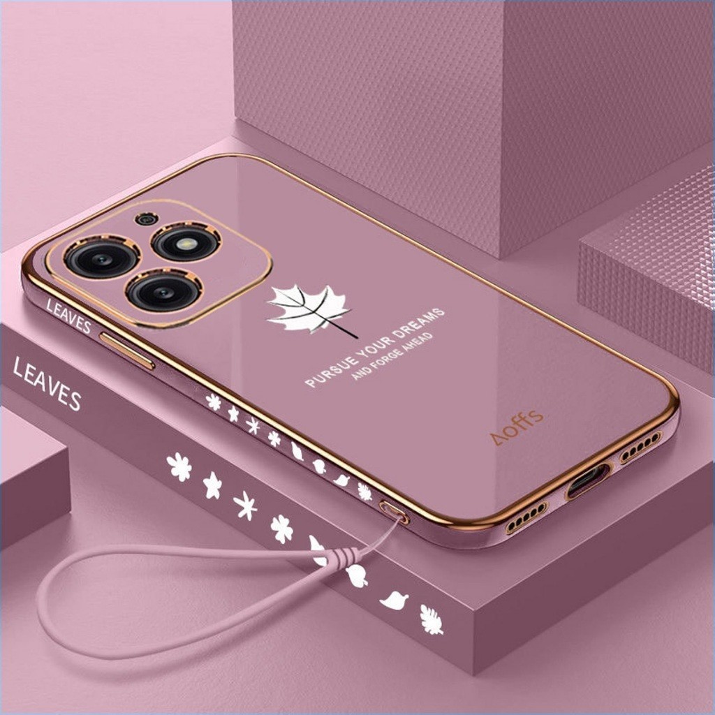 Softcase Maple ITEL P55 NFC Casing Terbaru Ponsel Case Plating Silikon