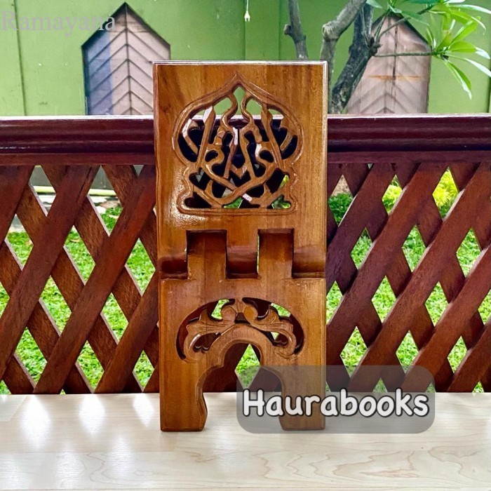 

Rekal Alquran Ukir 18 cm. Rehal, Lekar Al Quran. Meja Alquran - 18 x 39 cm murah