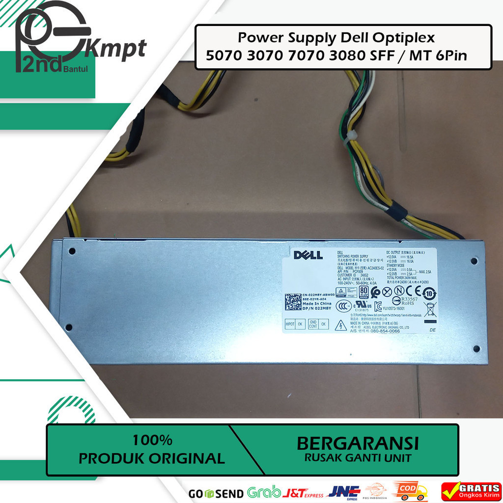 PSU PSA Power Supply Dell DELL 7070 5070 3070 3080 SFF / MT 6+4 Pin