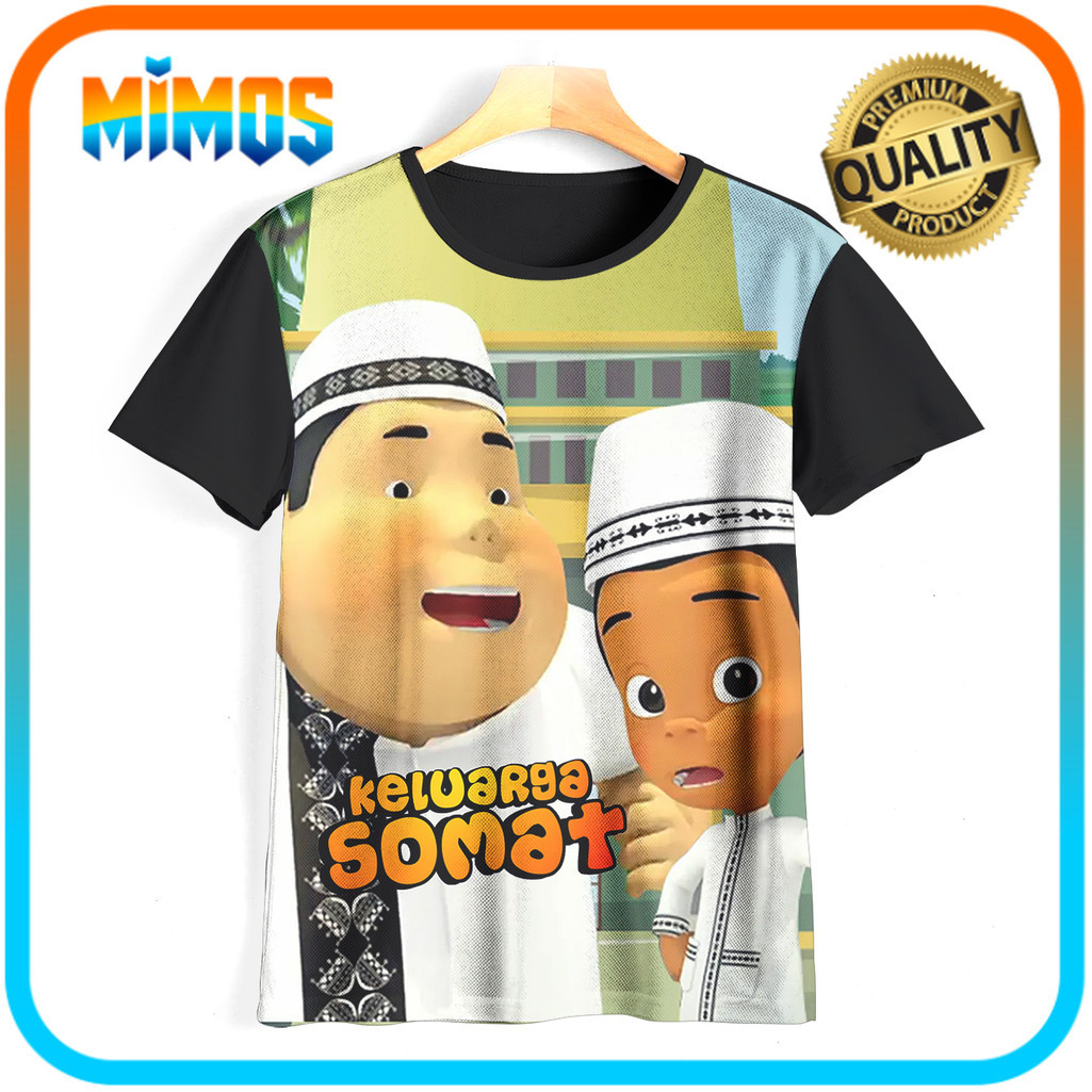 Kaos Anak Animasi Keluarga Somat Baju 3D Kartun Keluarga Somat 06CD004 Untuk Usia 1-12 Tahun - Mimos