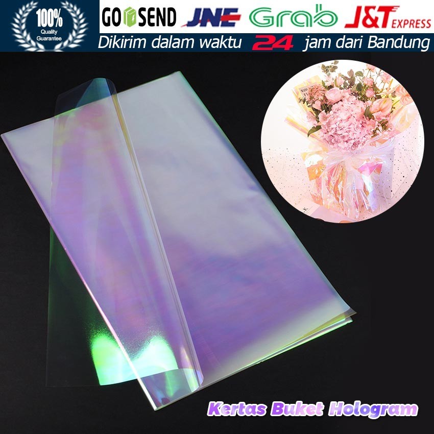 

20PCS Kertas Pembungkus Film Yang Disinari Cahaya / Cellophane Rainbow Kertas Buket Bunga / Hologram Wrapping Paper
