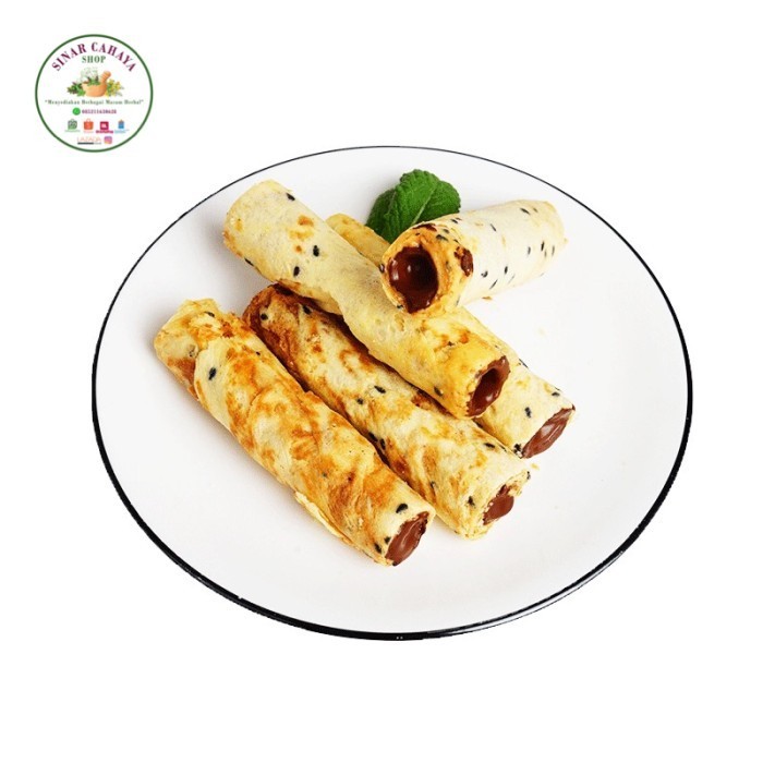 Cemilan Biskuit Egg Roll Coklat Halzenut