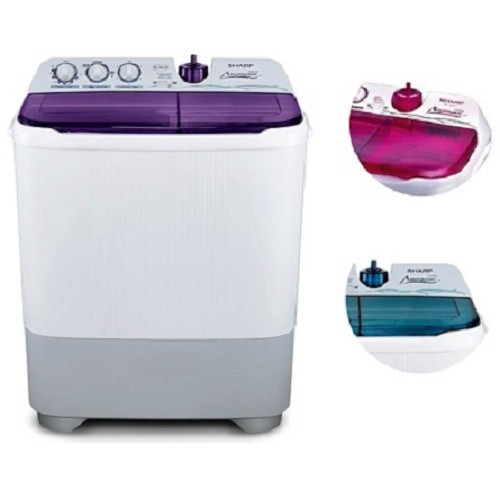 SHARP - Mesin Cuci 2 Tabung 8 kg (ES-T85CR) - Agung Elektronik