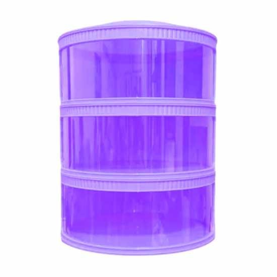 Tudung Saji 3 Susun Estetik Sni Food Storage Rak Penyimpanan Makanan Rakitan Warna Ungu