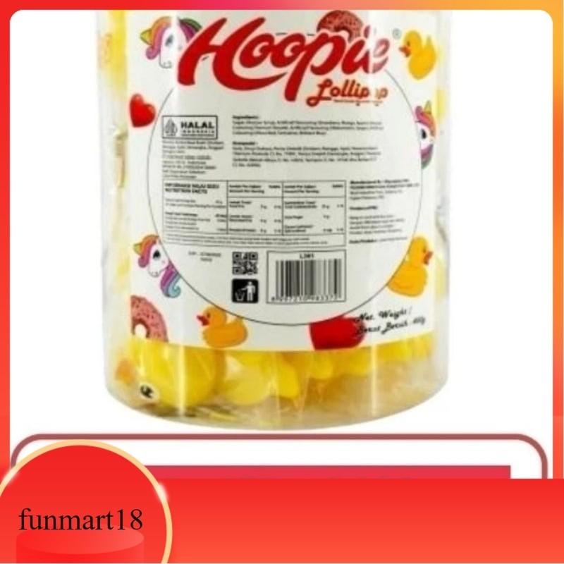 

permen lolipop hoopie 450 gr per toples/permen karakter lucu lolipop karakter