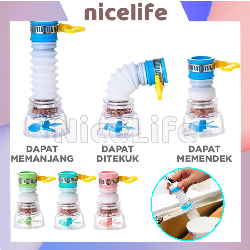 Saringan Kran Air / Sambungan Kran Air Universal / Penyambung Kepala Kran Fleksibel Kipas/Sambungan 