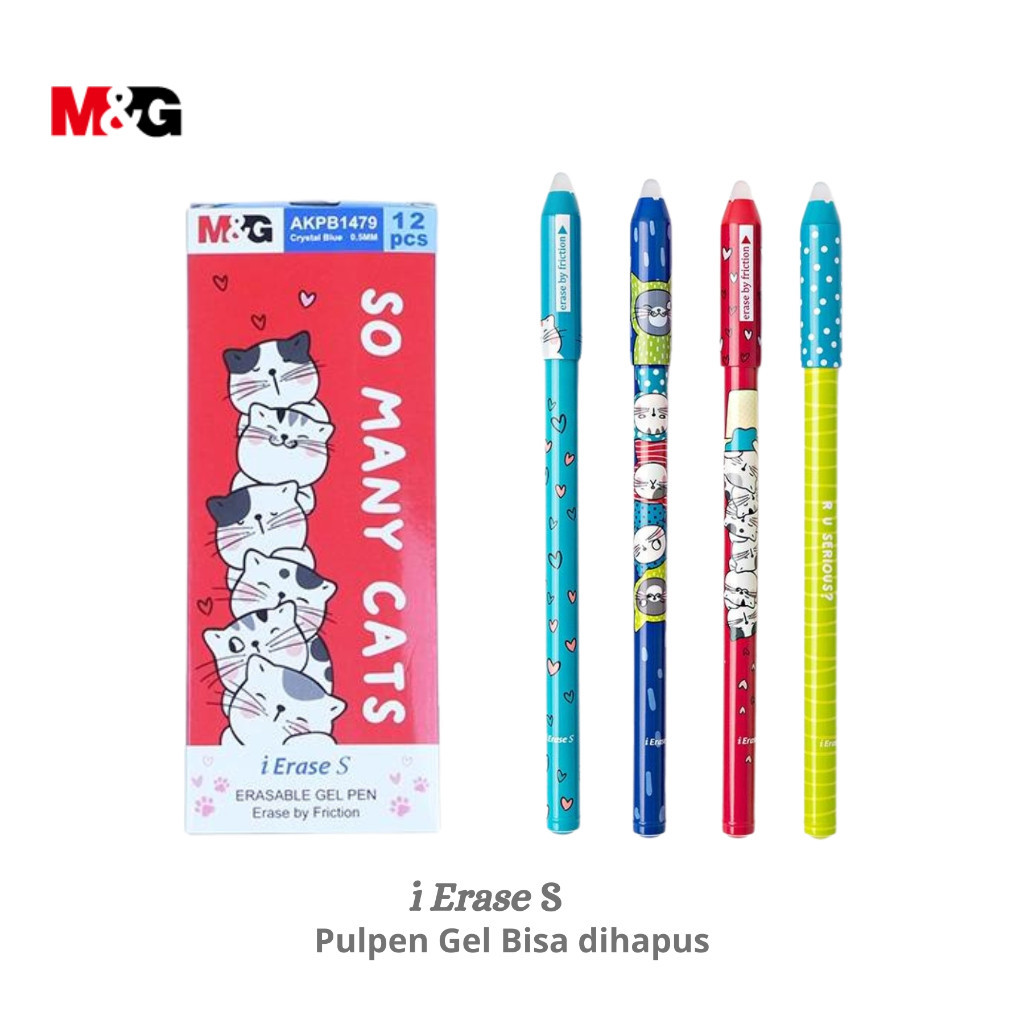 

M&G Erasable Gel Pen Pulpen Bisa dihapus M&G So Many Cats 0.5 MM Tinta Biru Motif Fancy Lucu #AKPB1479 - Jual Satuan - SHESB
