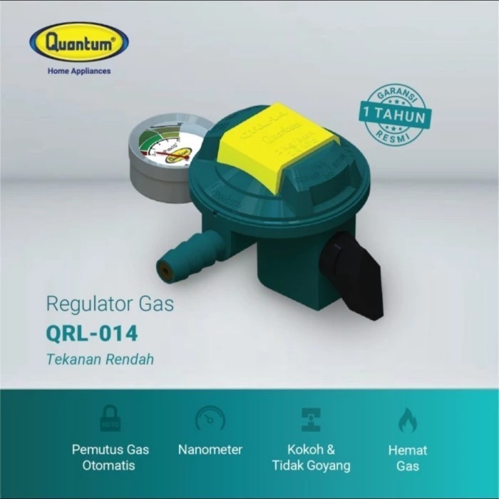 Kepala Regulator Quantum QRL 14 + Meteran Regulator Kompor Gas QRL14