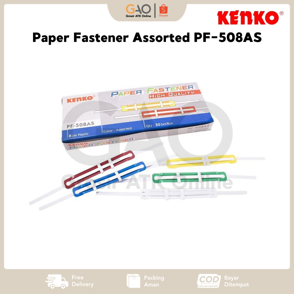 

Paper Fastener Assorted Kenko PF-508AS