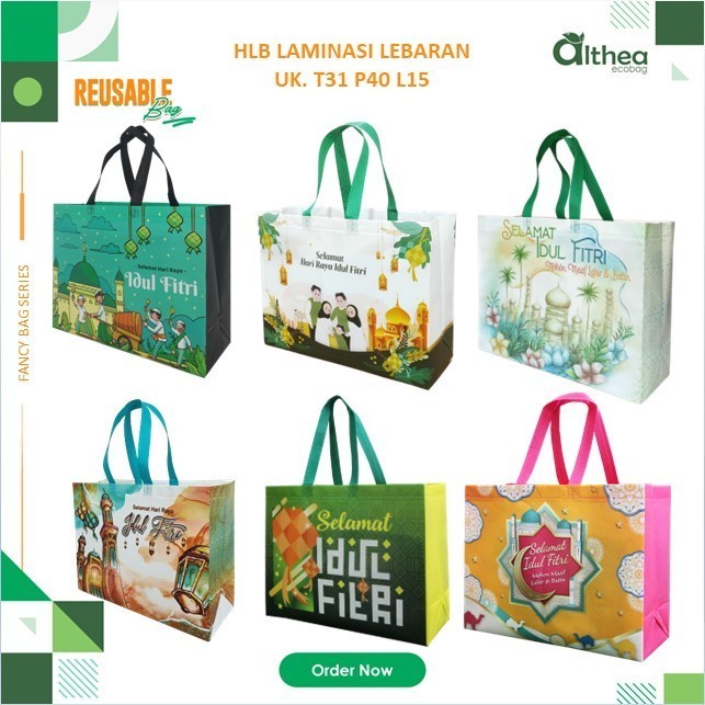 

ALTHEA Tas Parcel Lebaran Laminasi | Goodie Bag Idul Fitri | Tas Bingkisan Lebaran | Tas Lebaran 31x40x15