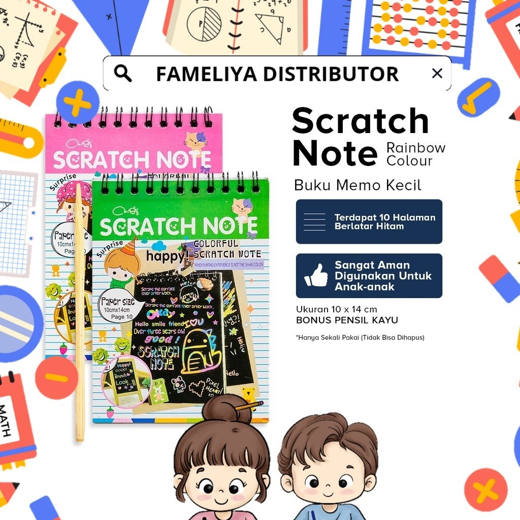 

[FD] Buku gambar ajaib / Magic Book Colorful Scratch Note Buku Gambar Anak Ajaib Mainan Edukasi Anak