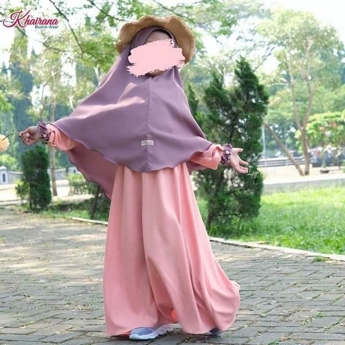 gamis anak syar'i Khairana Wilona series - Baby Blue, XS