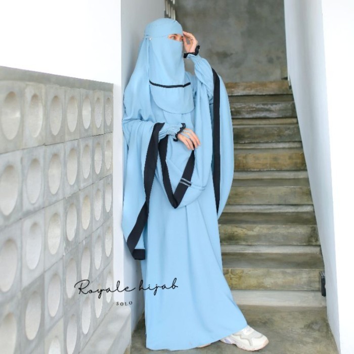 Tsuraya Syar'i Mom and Kids//Gamis Set Cadar Bandana//Couple By Royale - Hitam, XXXS