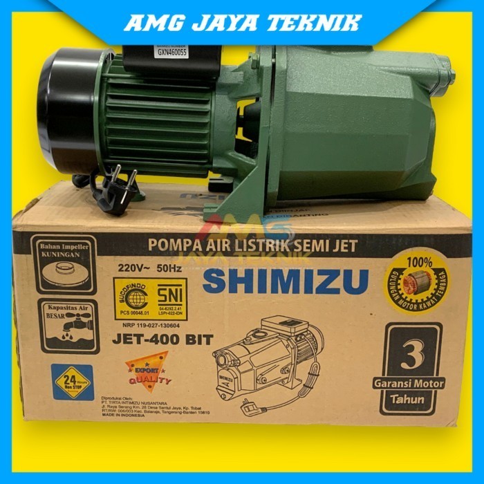 SHIMIZU JET 400 BIT / POMPA AIR SEMI JET SHIMIZU JET-400 BIT NON AUTO