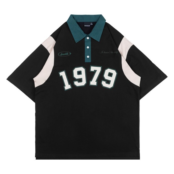 SMOOTH BASIC Vintage Shirt - Black Luzern 1979 - XL