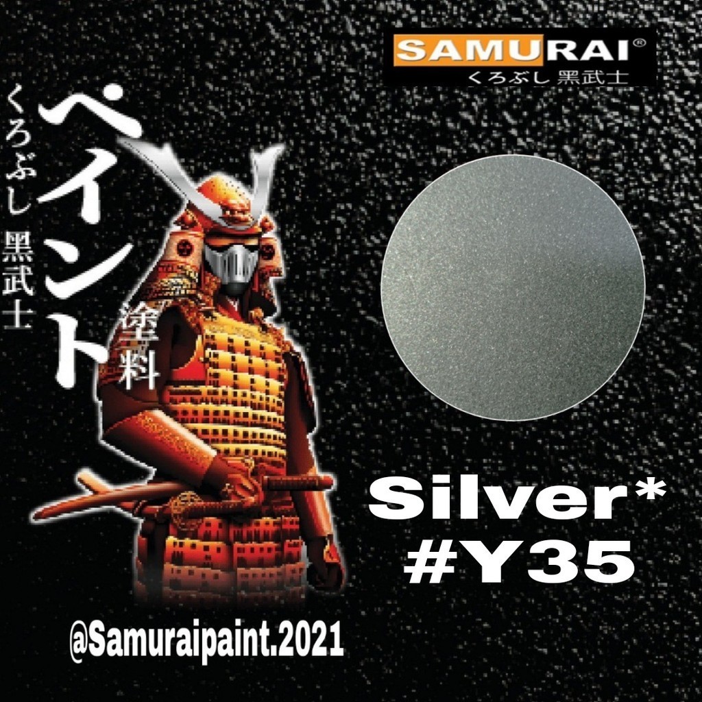 

Samurai Paint Silver Y35 cat pilok warna silver perak samurai