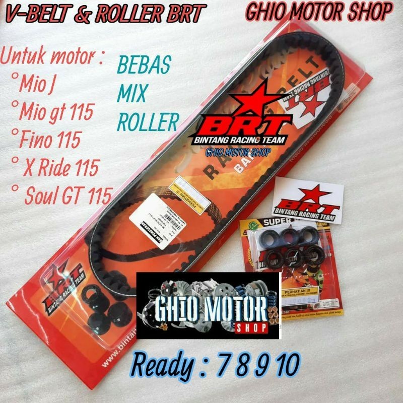 Vanbelt + Roller BRT MIO J(54P) Roller BRT Mio Sporty Roller 5TL DRIVE BELT BRT mio J VENBELT PANBEL