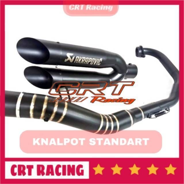 Knalpot Racing Akrapovic Cbr150r R15 Gsx150 Cb150r Vixion Nmax Aerox155 Pcx150 Tiger Mxking Megapro 