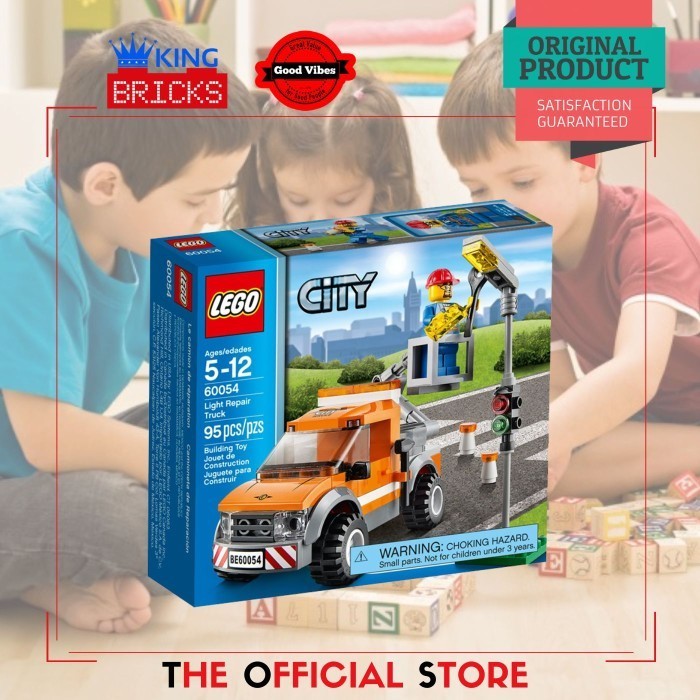 [PaperandMe] Mainan Anak LEGO Original CITY 60054 Light Repair Truck Mobil Perbaikan Lampu Jalan Lis
