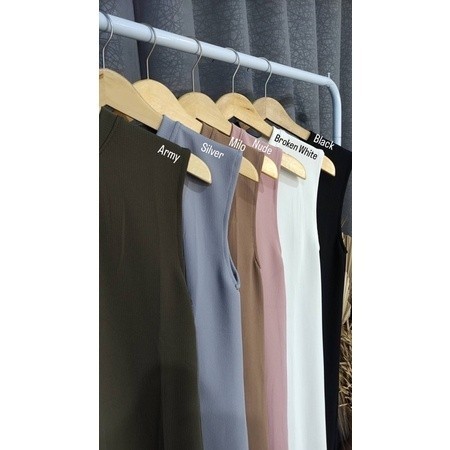 INNER DRESS RAJUT | INNER SPAN TANPA LENGAN PREMIUM