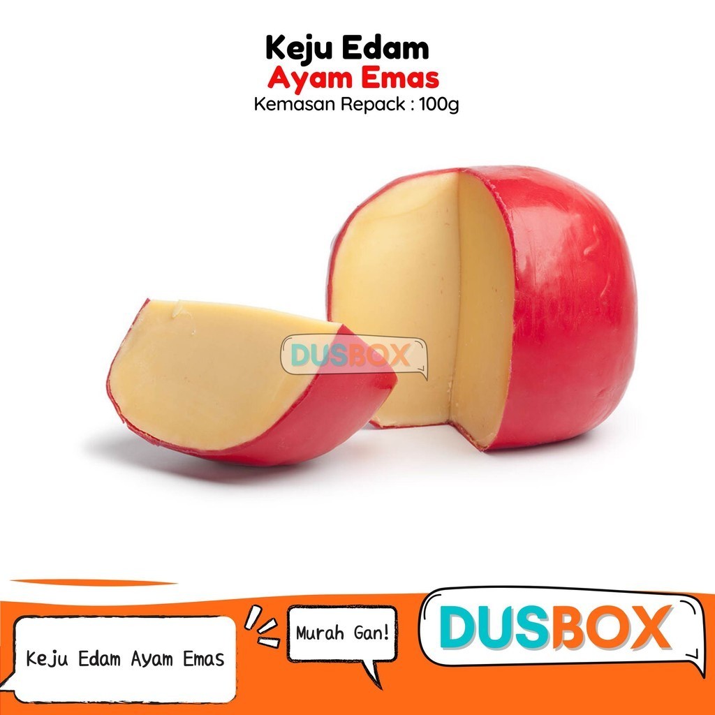 

Keju Edam Ayam Emas 100g / Keju Edam / Keju Bola Edam / Keju Edam Cheesy / Keju Apel