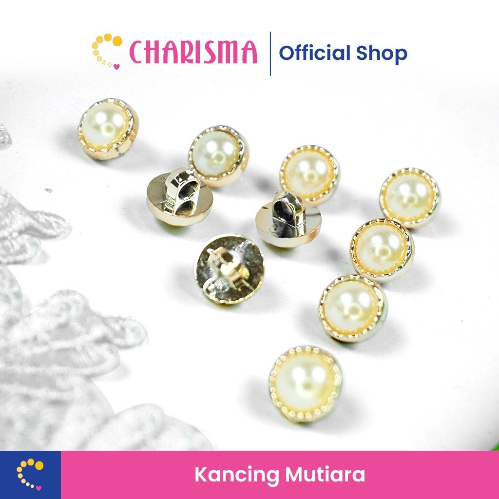 Charisma Kancing Motif Mutiara Bulat - Kancing Mutiara Bulat
