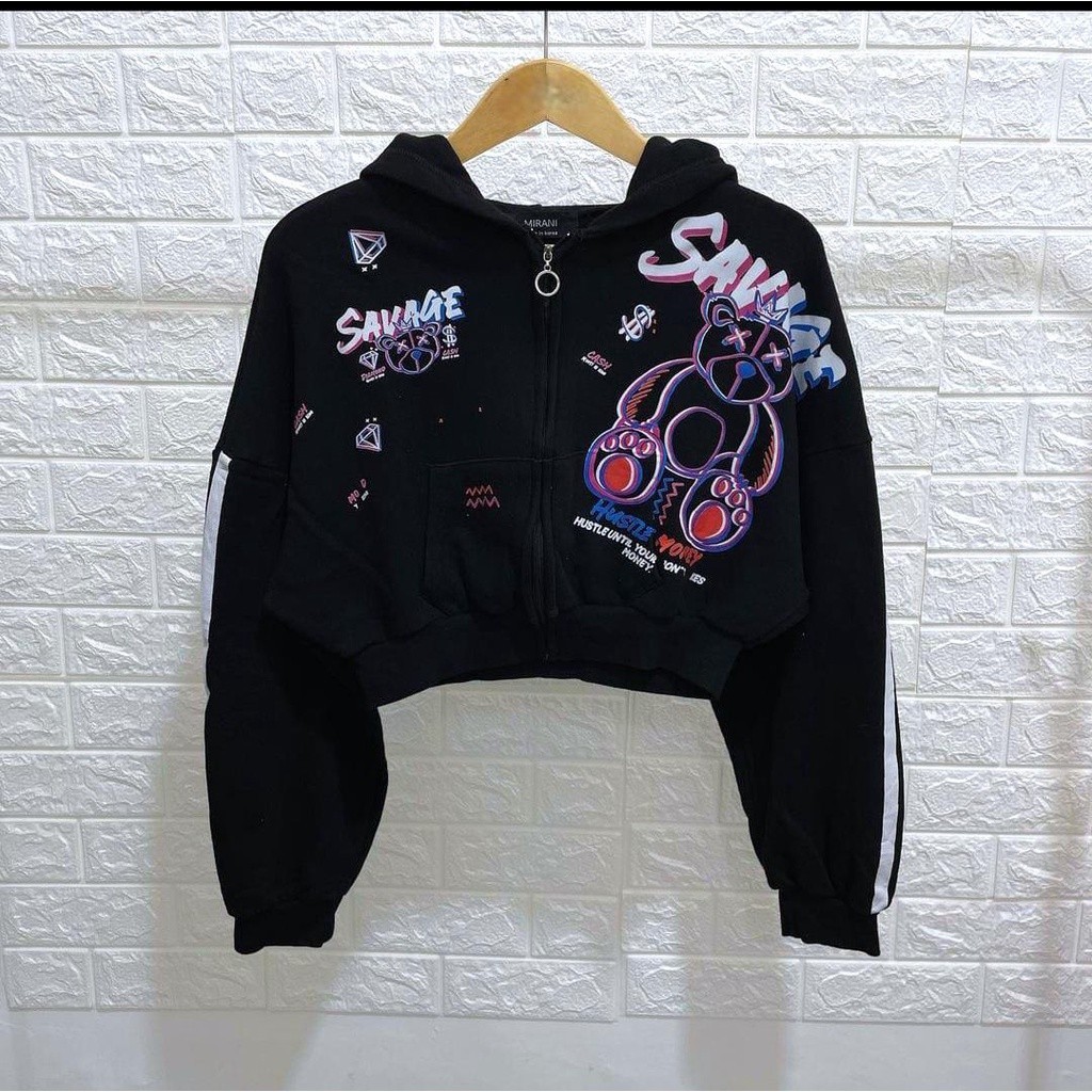 JAKET WANITA KEKINIAN OUTFIT OOTD FASHION SAVAGE CROOPE   RING MURAH KEREN PREMIUM