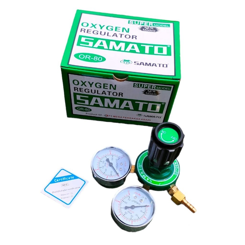 Regulator Las Oksigen SAMATO OR-80 Regulator Tabung Las Oxygen Las Karbit