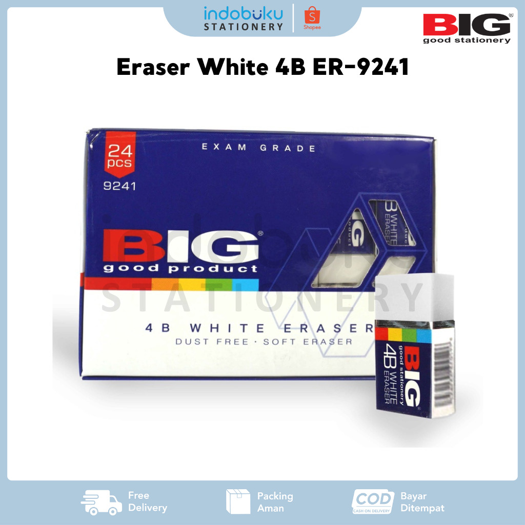 

Eraser White 4B BIG ER-9241/ Penghapus Putih Besar BIG ER-9241