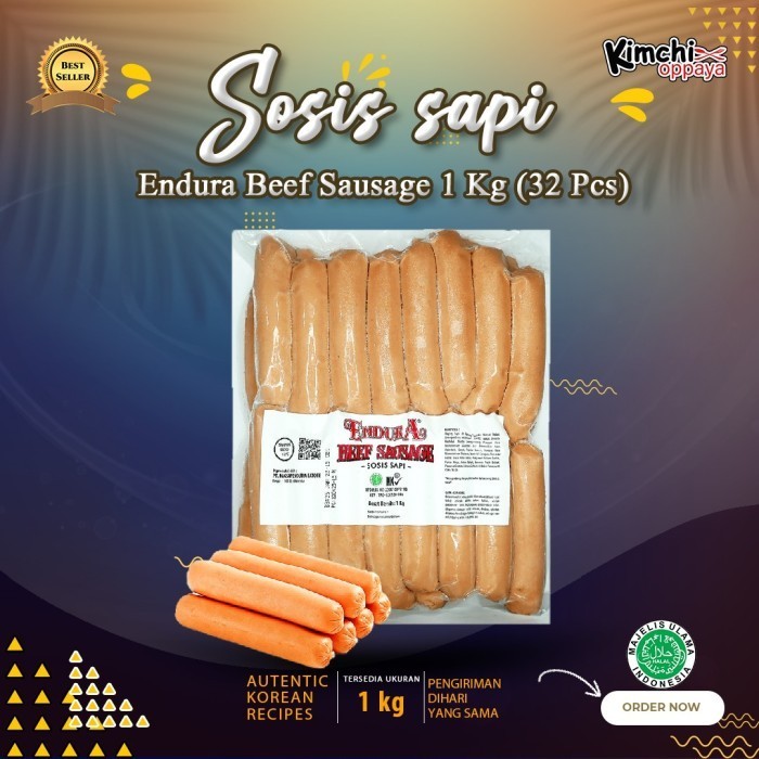 

Endura Sosis Sapi Breakfast Beef Sausage M 1 kg Sosis Isi 32 Pcs